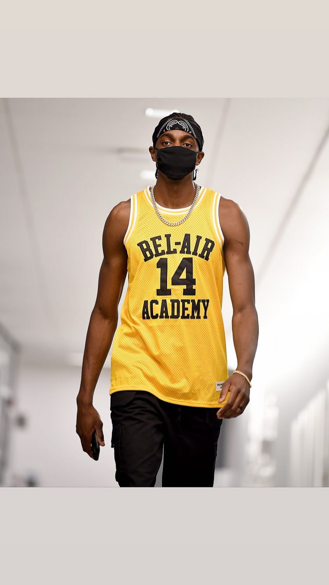 Smith #14 Bel Air Academy Yellow Basketball Jersey S-XXXL, 90S Hip