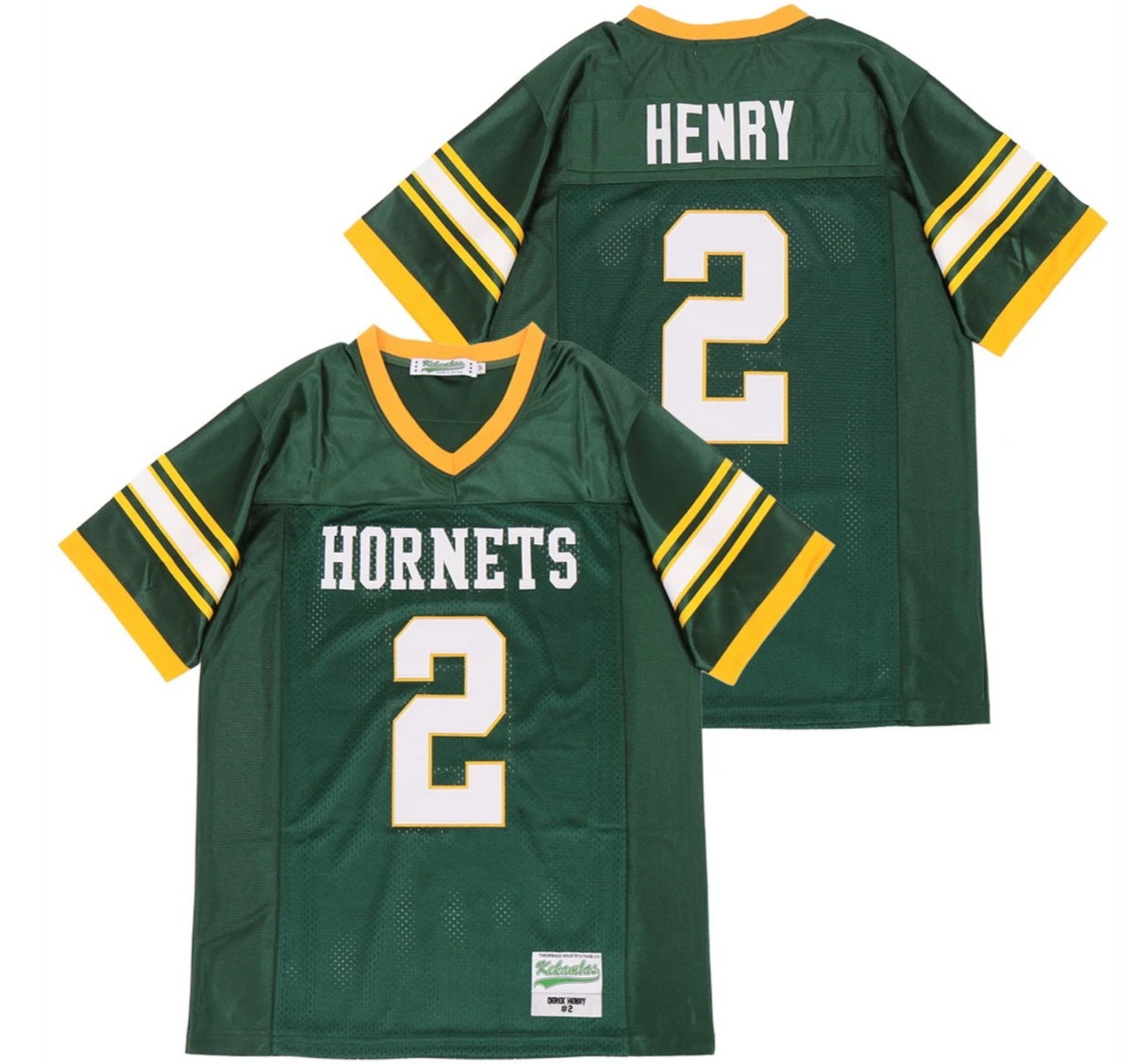 CUSTOM DERRICK HENRY 2 YULEE HIGH SCHOOL GREEN FOOTBALL JERSEY Stitched  S-6XL