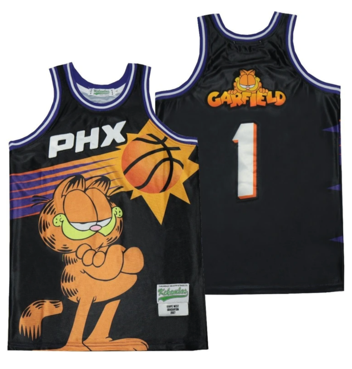 Phoenix Suns Garfield Mens Large Headgear Classics Jersey Basketball New  NOS NWT