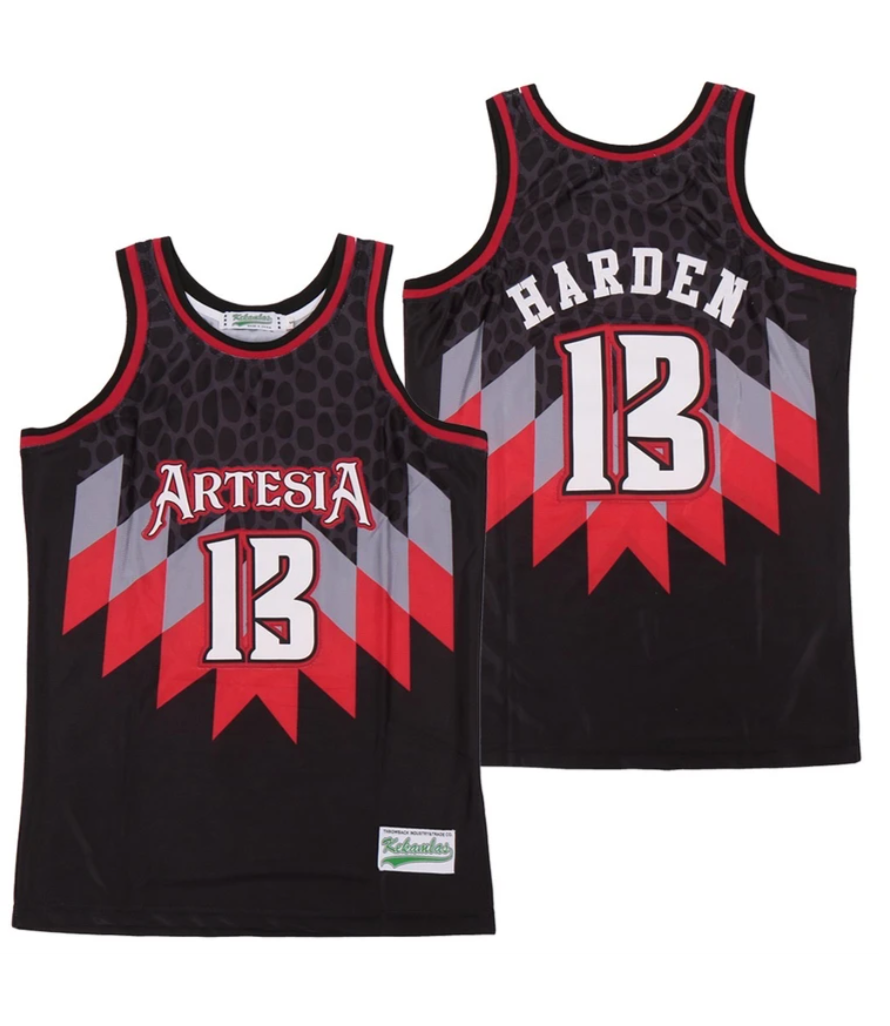 JordansSecretStuff James Harden Artesia High School Basketball Jersey (Away) Custom Throwback Retro Jersey S