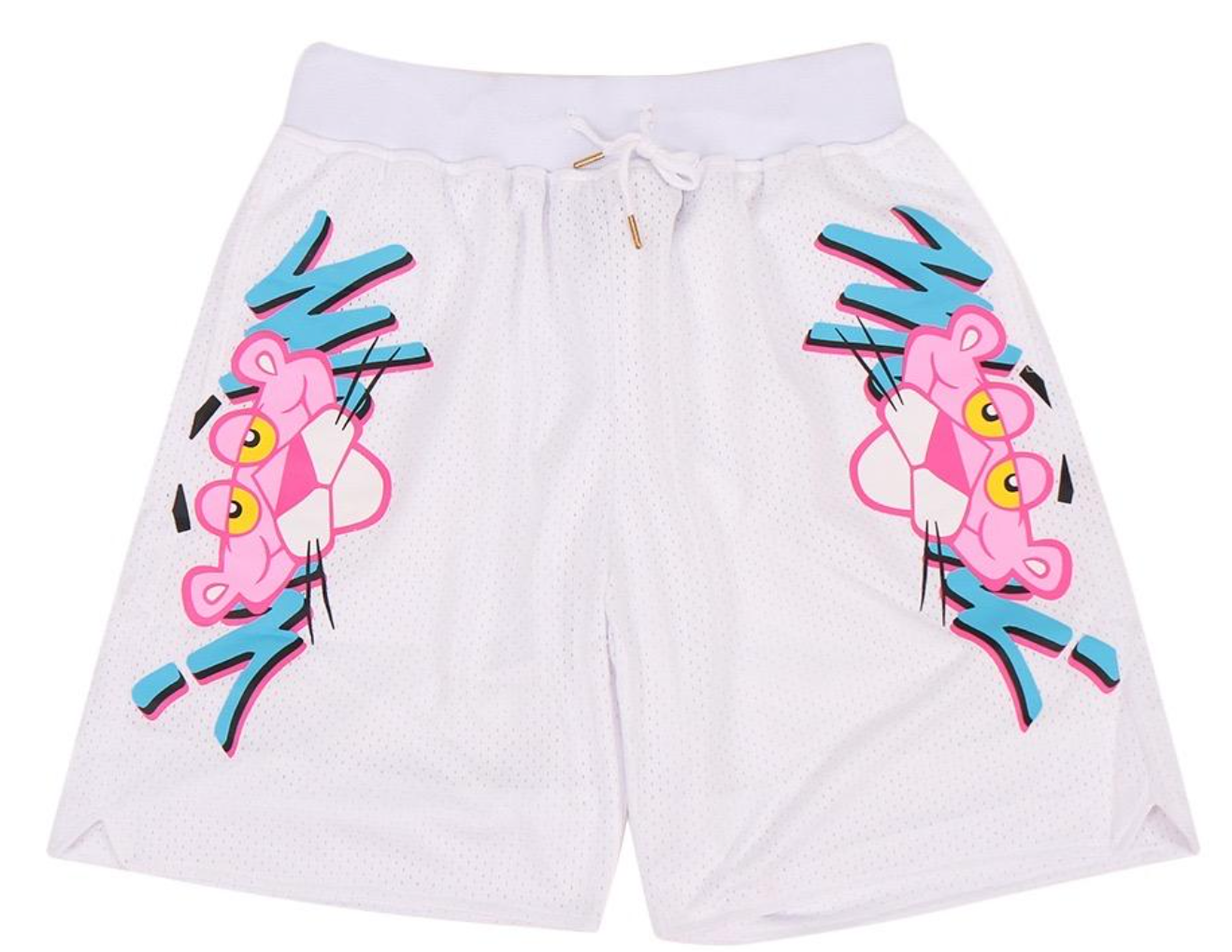 Pink Panther X Basketball Shorts (White)